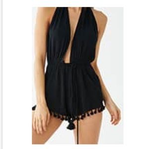 Forever 21 Halter Swim Cover Up Romper